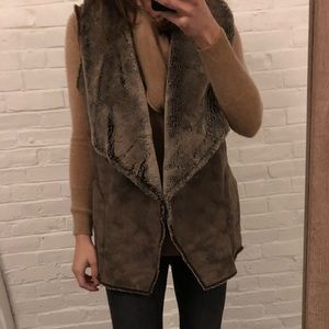 Velvet by Graham & Spencer Faux Fur Chocolate vest